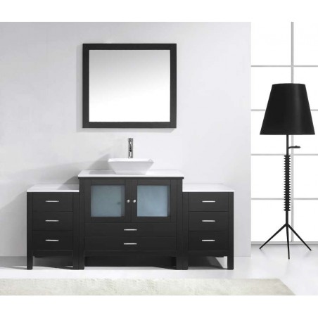 Brentford 71" Single Bathroom Vanity Cabinet Set in Espresso