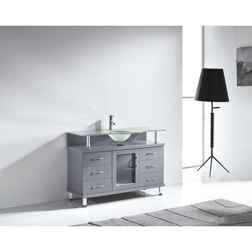 Vincente 48" Single Bathroom Vanity Cabinet in Grey