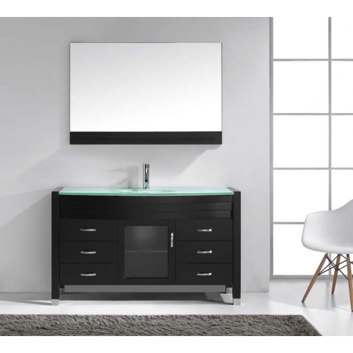 Ava 55" Single Bathroom Vanity Cabinet Set in Espresso