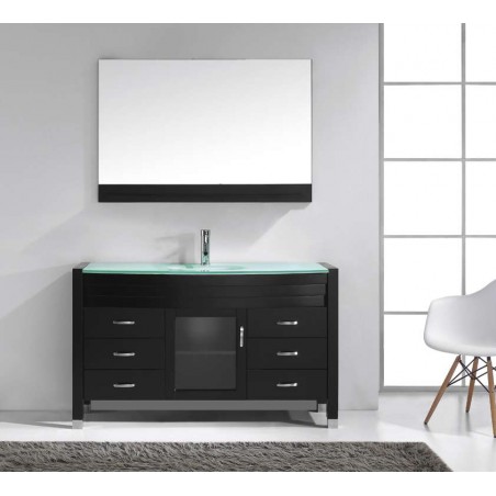 Ava 55" Single Bathroom Vanity Cabinet Set in Espresso