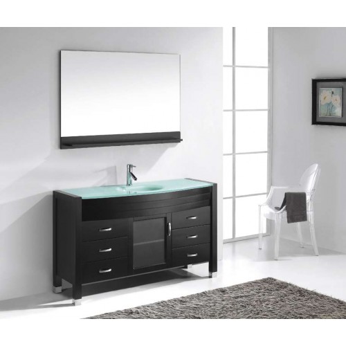 Ava 55" Single Bathroom Vanity Cabinet Set in Espresso