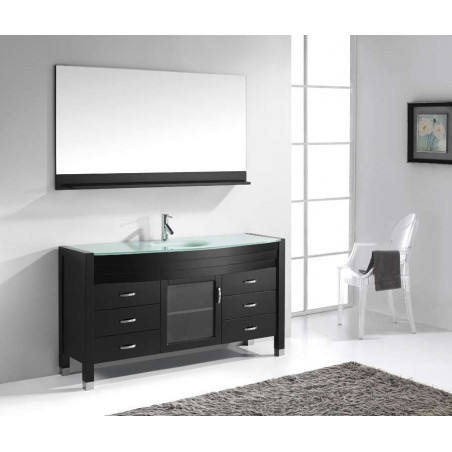 Ava 61" Single Bathroom Vanity Cabinet Set in Espresso