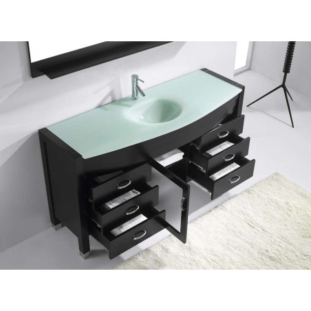 Ava 61" Single Bathroom Vanity Cabinet Set in Espresso