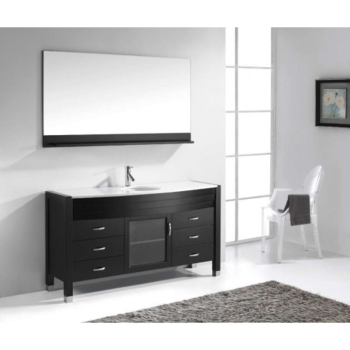 Ava 61" Single Bathroom Vanity Cabinet Set in Espresso