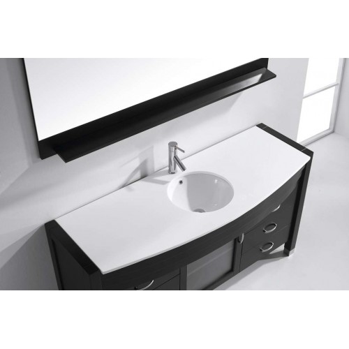 Ava 61" Single Bathroom Vanity Cabinet Set in Espresso