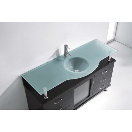 Vincente 55" Single Bathroom Vanity Cabinet in Espresso