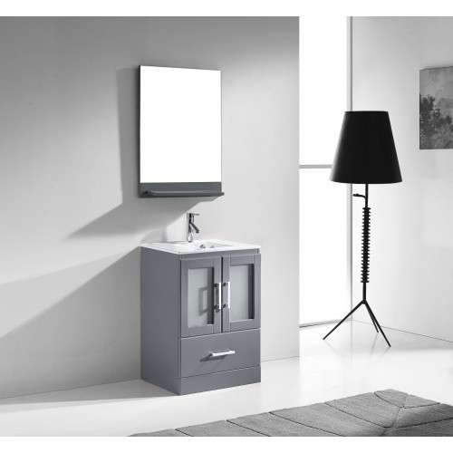 Zola 24" Single Bathroom Vanity Cabinet Set in Grey