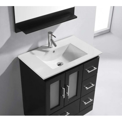 Zola 30" Single Bathroom Vanity Cabinet Set in Espresso