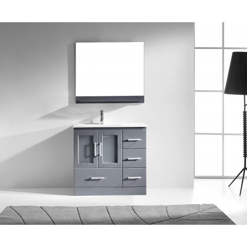 Zola 36" Single Bathroom Vanity Cabinet Set in Grey