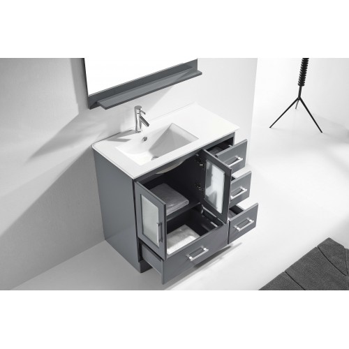 Zola 36" Single Bathroom Vanity Cabinet Set in Grey