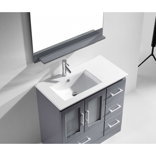 Zola 36" Single Bathroom Vanity Cabinet Set in Grey