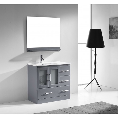 Zola 36" Single Bathroom Vanity Cabinet Set in Grey