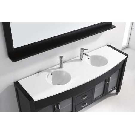 Ava 71" Double Bathroom Vanity Cabinet Set in Espresso