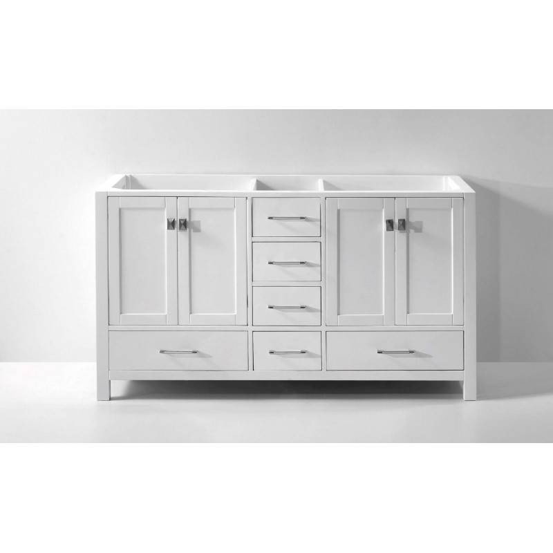 Virtu USA Caroline Avenue 60" Bathroom Vanity Cabinet in White