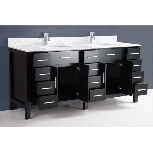 72" Bosconi A-9150J Contemporary Double Vanity