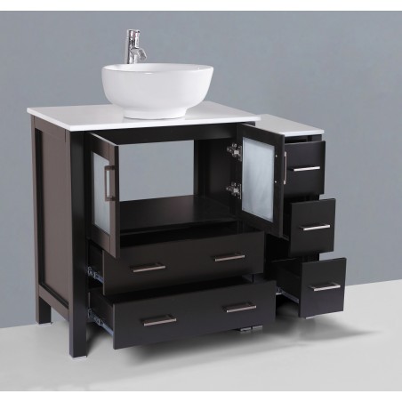 42" Bosconi AB130RO1S Single Vanity