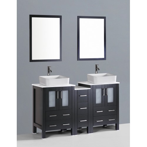 60" Bosconi AB224RC1S Double Vanity