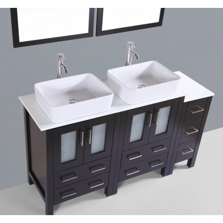 60" Bosconi AB224RC1S Double Vanity