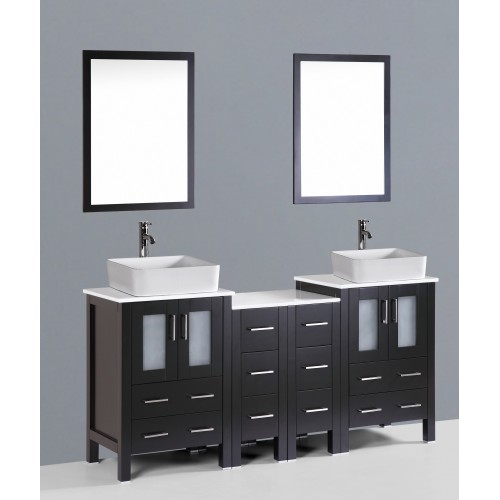 72" Bosconi AB224RC2S Double Vanity