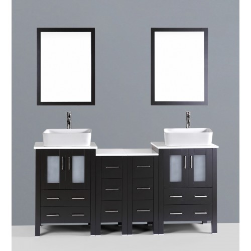 72" Bosconi AB224RC2S Double Vanity