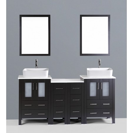 72" Bosconi AB224RC2S Double Vanity