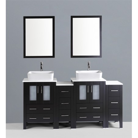 72" Bosconi AB224RC2S Double Vanity