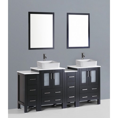 72" Bosconi AB224RC2S Double Vanity