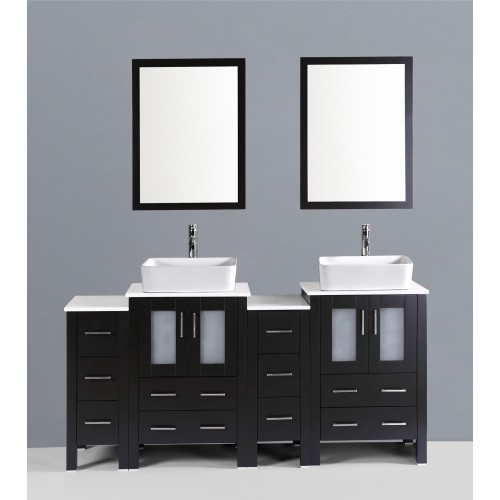 72" Bosconi AB224RC2S Double Vanity