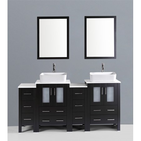 72" Bosconi AB224RC2S Double Vanity