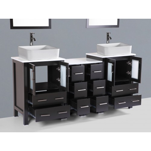 72" Bosconi AB224RC2S Double Vanity