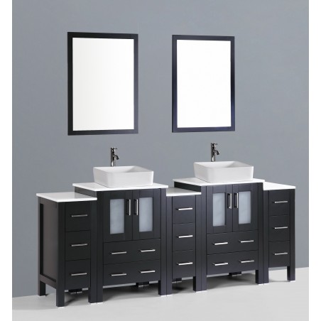 84" Bosconi AB224RC3S Double Vanity