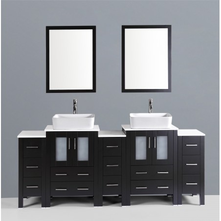 84" Bosconi AB224RC3S Double Vanity