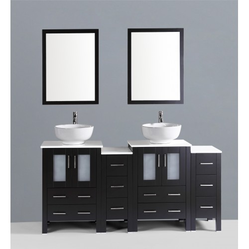 72" Bosconi AB224RO2S Double Vanity