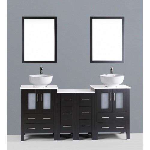 72" Bosconi AB224RO2S Double Vanity