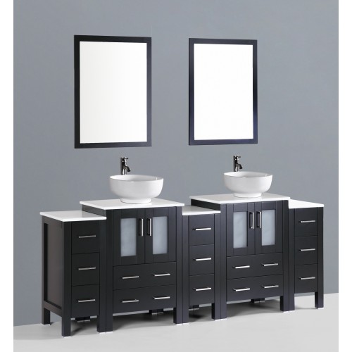 84" Bosconi AB224RO3S Double Vanity