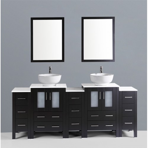 84" Bosconi AB224RO3S Double Vanity