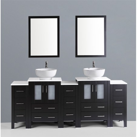 84" Bosconi AB224RO3S Double Vanity