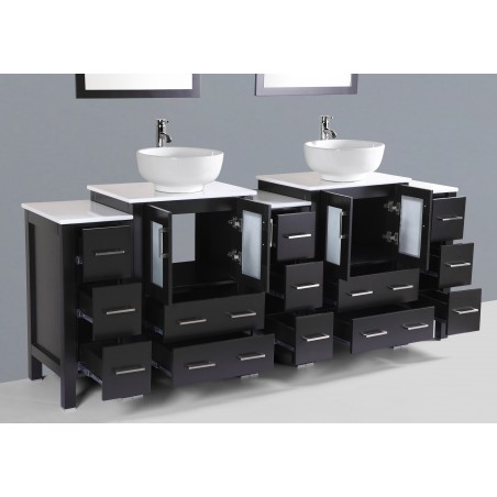 84" Bosconi AB224RO3S Double Vanity