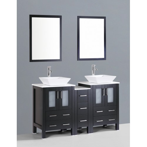 60" Bosconi AB224S1S Double Vanity