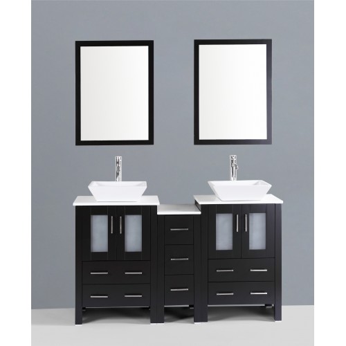 60" Bosconi AB224S1S Double Vanity