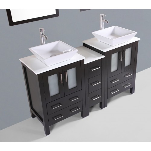 60" Bosconi AB224S1S Double Vanity