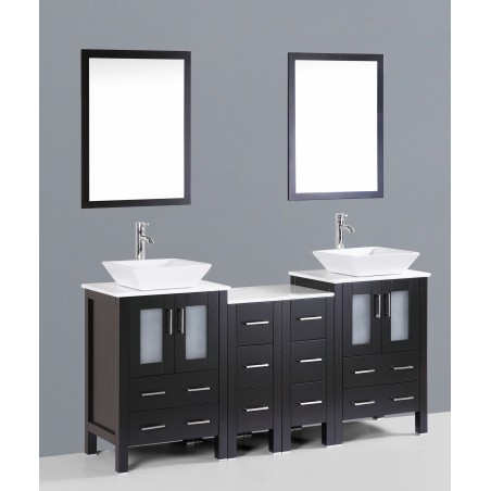 72" Bosconi AB224S2S Double Vanity