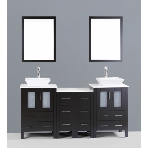 72" Bosconi AB224S2S Double Vanity