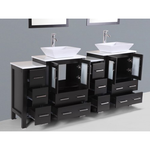 72" Bosconi AB224S2S Double Vanity