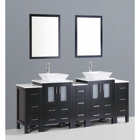 84" Bosconi AB224S3S Double Vanity