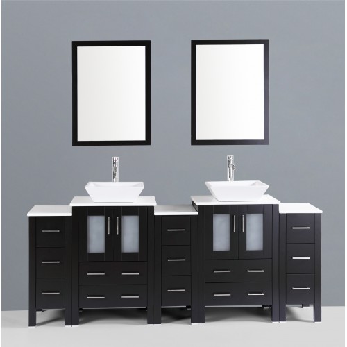 84" Bosconi AB224S3S Double Vanity