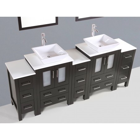 84" Bosconi AB224S3S Double Vanity