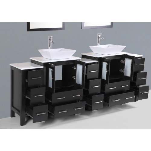 84" Bosconi AB224S3S Double Vanity