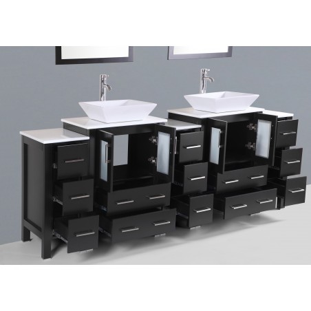 84" Bosconi AB224S3S Double Vanity