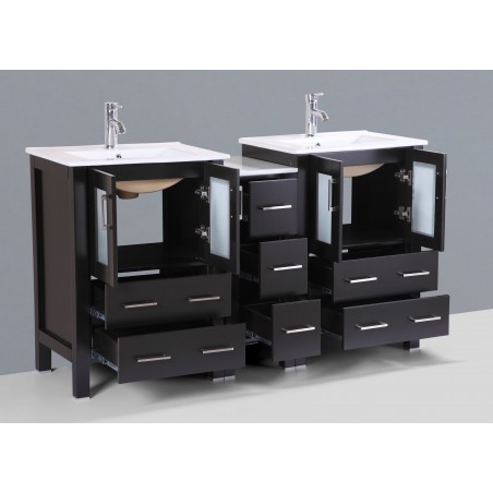 60" Bosconi AB224U1S Double Vanity